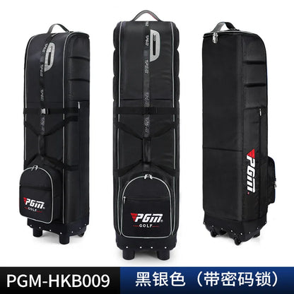 PGM Golf Travel Plane Bags With Wheel Thicken Straps Foldable Golf Club Travel Cover for Airlines Golf Aviation Bag HKB009
