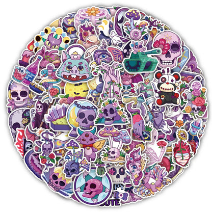 10/30/50/100pcs Cute Gothic Artistic Horror Halloween Stickers Cartoon Decal Laptop Phone Luggage Funny Cool Sticker for Kid Toy