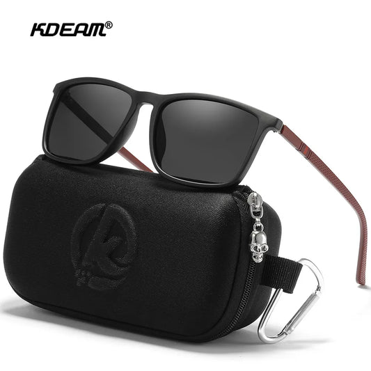 KDEAM New Luxury Polarized Sunglasses Men's Driving Shades Fishing Travel Golf Sunglass Male Sun Glasses CE