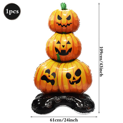 Halloween Decoration Balloons Large Witch Ghost Grim Reaper Tombstone Pumpkin Inflatable Foil Balloon Halloween Party Supplies