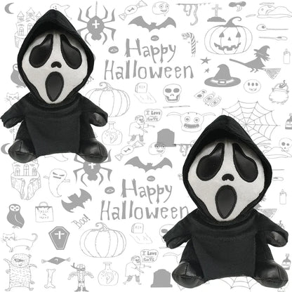 HOT--18cm Ghostface Plush Toy Death Figure Horror Doll Soft Stuffed Grimace  Halloween Toy Doll Halloween Decoration Doll Gifts