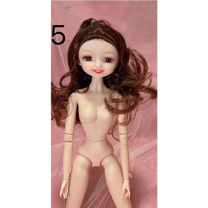30cm Fashion Girls Princess Doll Barbi Doll 28 Joints Moveable Doll Model Smiley Doll Toy for Girls Gift