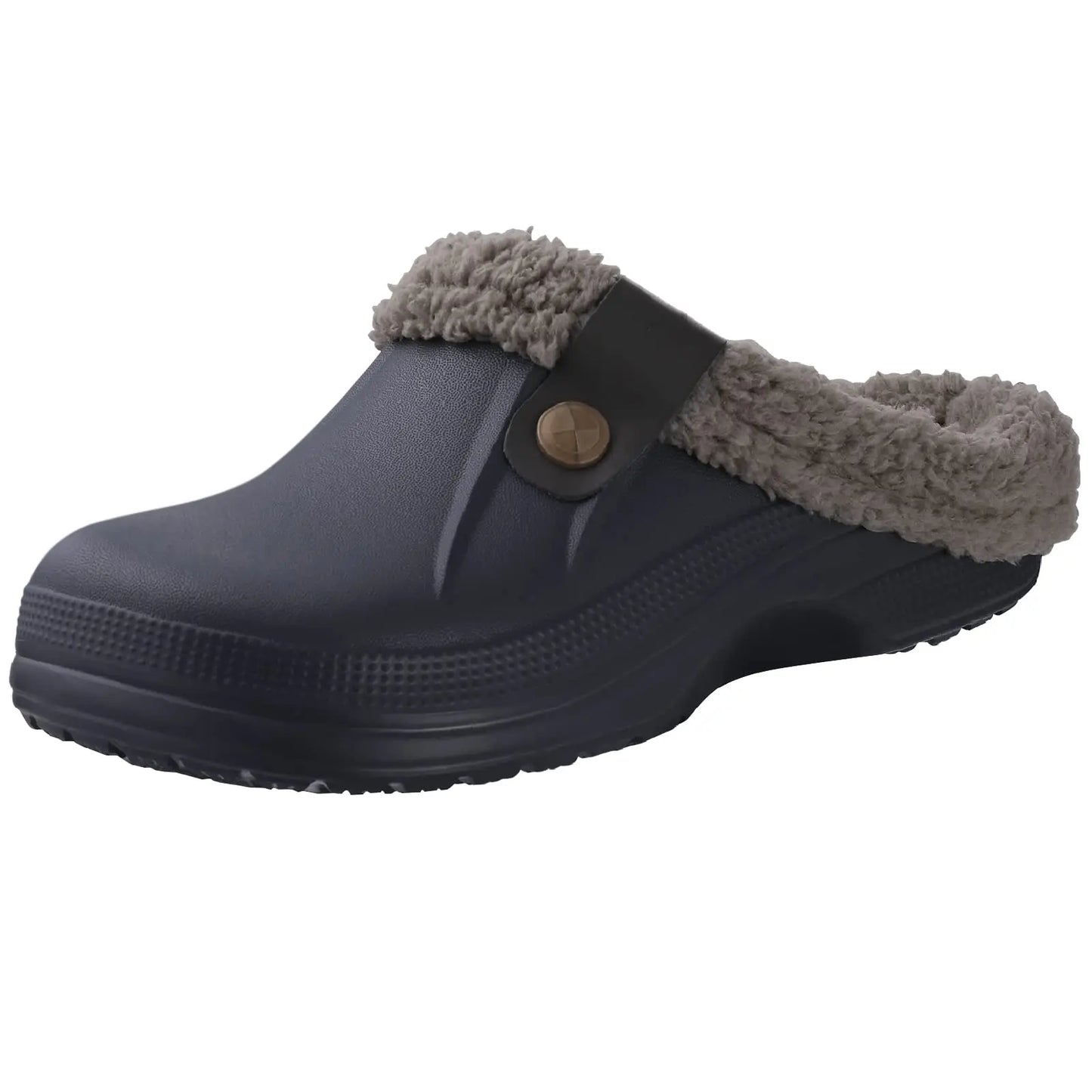 Evshine Winter Warm Clogs Men Waterproof Garden Slippers Fur Clogs Slippers Fuzzy Plush Slippers Bedroom Shoe for Indoor Outdoor