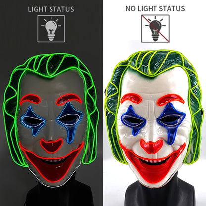New Arrival LED Luminous Cosplay Anime Mask Neon Light Up Fox Mask Halloween Party Mask Carnival Party Led Mask