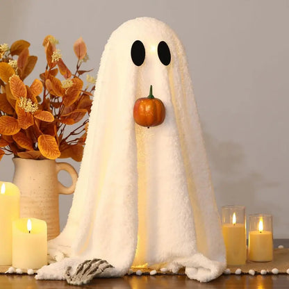 Halloween Light-Up Ghost Decoration Spooky Halloween Ghost Decor Spooky Led Light-Up Ghosts With Pumpkin for Holiday