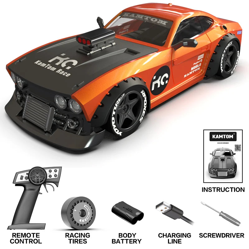 KAMTOM KM3299 4WD 1:32 Mini High-Speed Drift Electric Remote Control Car 2.4G Rc Toys for Boys Kids Gifts