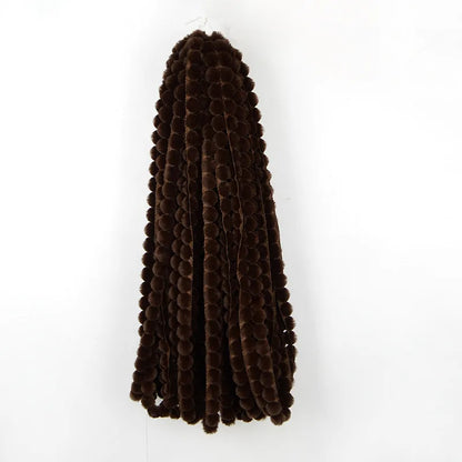 1m Faux Rabbit Fur Hairball Ribbon Clothing Apparel Christmas Decoration Trim Coat Accessory Fur for Needlework on the Hood