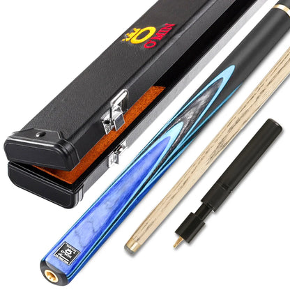 O'Min Gunman 3/4 Split One Piece Ash Shaft Snooker Cue 9.5/10mm Tip Professional Billard Stick Kit With Excellent Box Extension