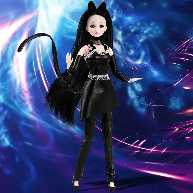 30cm Height Xiaowu Doll Full Set 1/6 Doll With Clothes Suit and Headdress Dress Up Toy for Girls