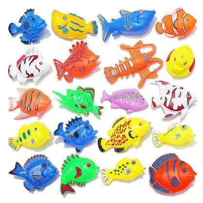 Children Bathtub Magnetic Fishing Toy Swimming Bathing Pool Water Floating Fish Toy Parent-Child Interactive Toys Game Baby Toys