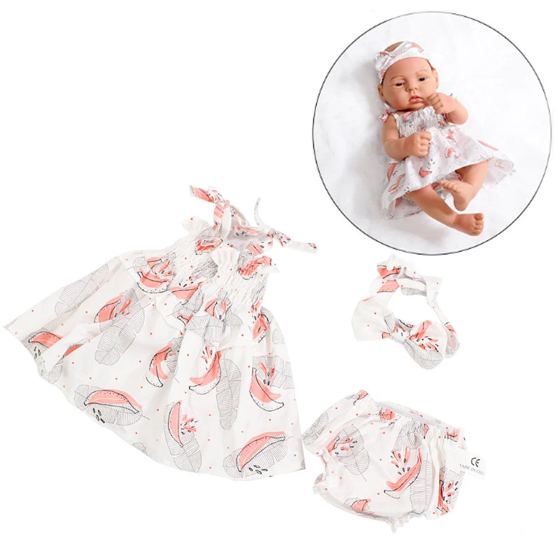 Doll Clothes Dress Jumpsuit Vest for 40cm New Baby Reborn American Doll Baby Girl DIY Clothes Toys for 16 Inch Dolls