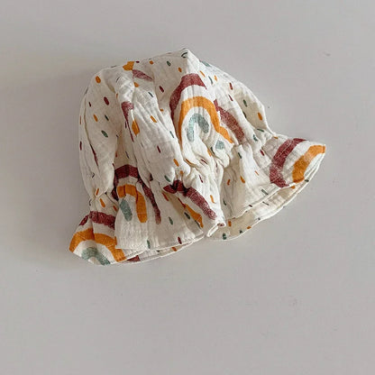 Korea Style Baby Hat Summer Newborn Baby Bucket Hat Kids Sun Hats Kids Cap Children Panama Cap Outdoor Travel Beach Cap 1PC