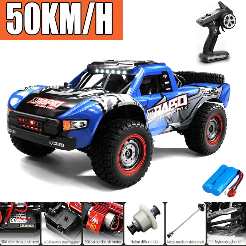 Rc Car Off Road 4x4 50km/H or 75km/H High Speed Brushless Motor Monster Truck 1/16 Desert/Snow Racing Drift Cars Toys for Boys