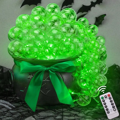 Halloween Decorations Indoor-Green Light Bubble Witch Cauldron Diy,plastic Cauldron Pot, Black Witches Cauldron,halloween Kitch