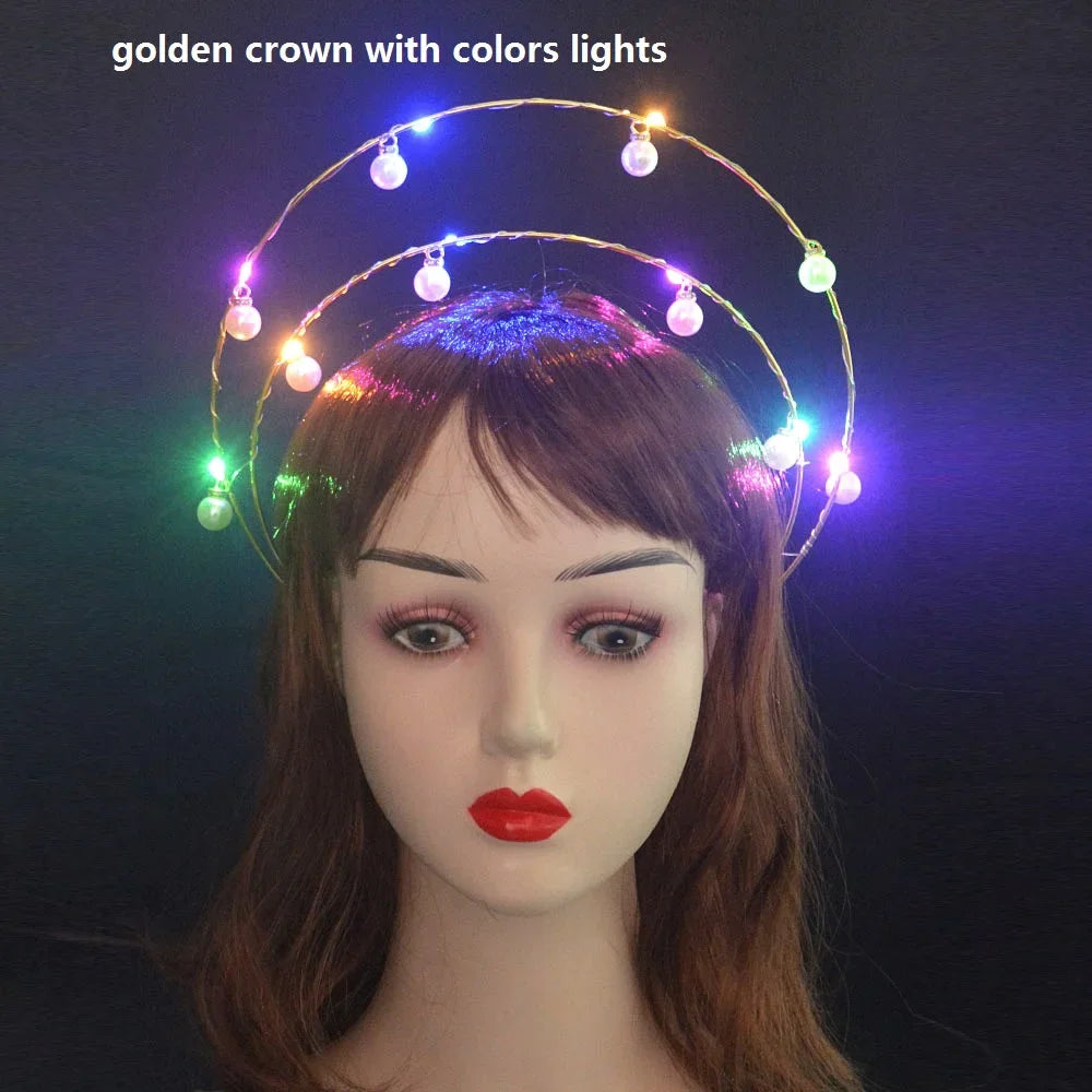 Children LED Light Fairy Angel Wing  Clothing Princess Costume Cloak Crown Tiara Rave Clothes Cosplay Outfit  Halloween
