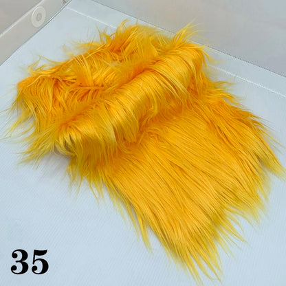 25x45cm Long Hair Faux Fur Fabric for DIY Dolls Hair Beard Craft Making Material Patchwork Garment Sewing Accessories
