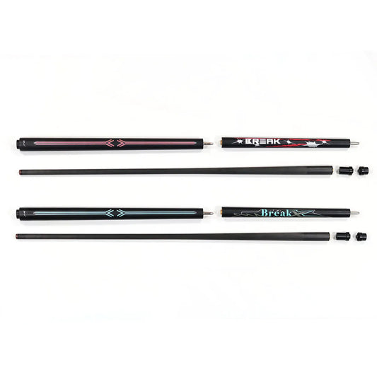 Snooker Pool Sport Game Graphite 3-Pc Break Jump Carbon Fiber Pounch Billiard Pool Cue