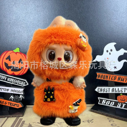 Only Clothing for Labubu Halloween Magical Witch Doll Costume Standing Posture 17cm Vinyl Doll Changing Doll Accessories Gift