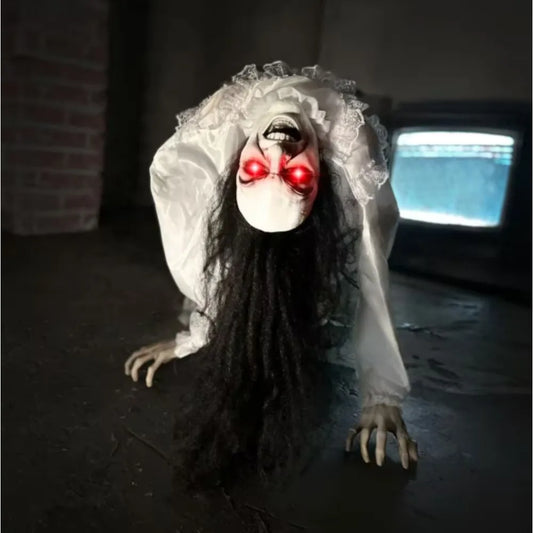 Halloween Decoration，Lifesize Animatronic Possessed Woman With Lights and Sound,Ralphie the Animated One-Handed Zombie Boy
