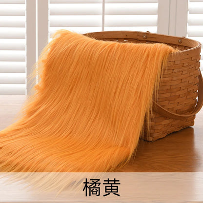 Dolls Long Plush Fabric Per Meter for Upholstery Coats Chair Cover Sewing Plain Fashion Fur Textile Needlework Thick Comfortable