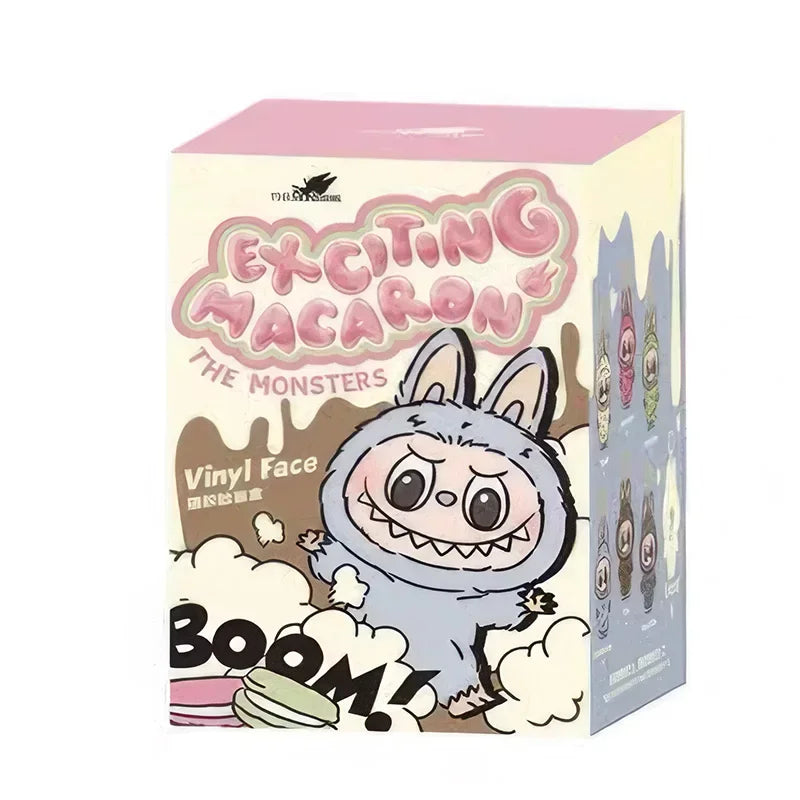 Labubu the Monster Exciting Macaron Series Blind Box Labubu Have a Seat Series Blind Bag Figure Vinyl Plush Doll Mystery Box Toy