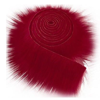 1.5M Faux Furs Costume Diy Apparel Sewing Fluffy Trim Trimming Fabric Home Decoration Sewing Costume Plush Furs Stripe Gift