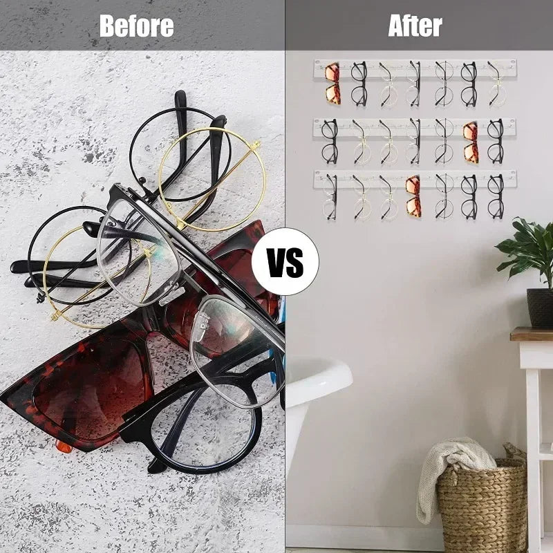 Storage Eyewear Display Hanger Rack Jewelry Shelf Acrylic Eyeglasses Holder Wall Mounted Sunglasses Organizer