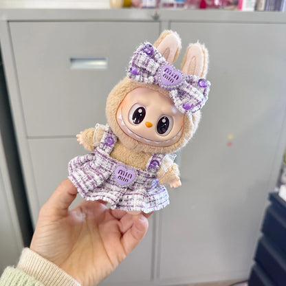 Labubu Ropa Cute Doll Clothes Outfit Accessories Classic Dress Set for 17CM Labubu V2 Mini Dolls Clothing Girl Kid Gift