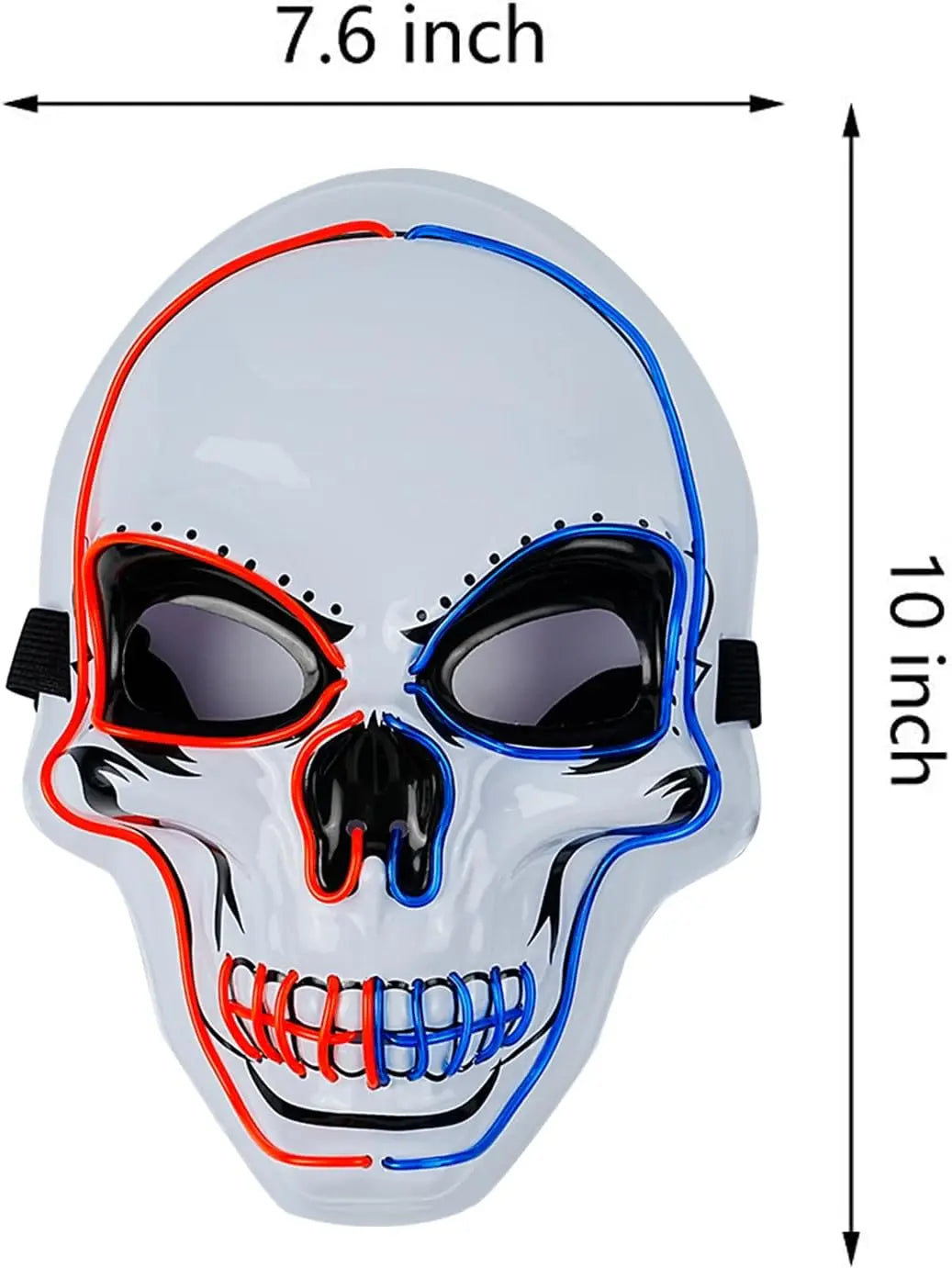 OceanWings Halloween Mask LED Light Up Costumes Scary Mask for Party Supplies Favor