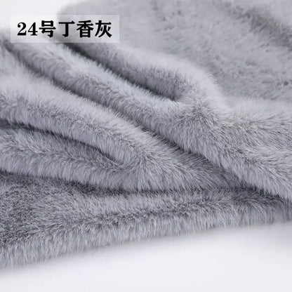 2cm Faux Mink Fur Plush Fabric by the Meter for Clothing Scarf Dolls Background Decoration Diy Sewing Cloth Soft Pink White Blue