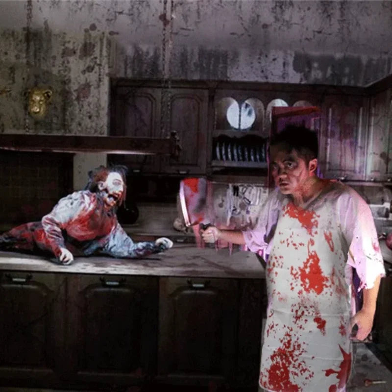 Halloween Horror Party Apron Butcher's Blood Apron Halloween Party Dress Up Role Playing Props Party Dress Up Supplies