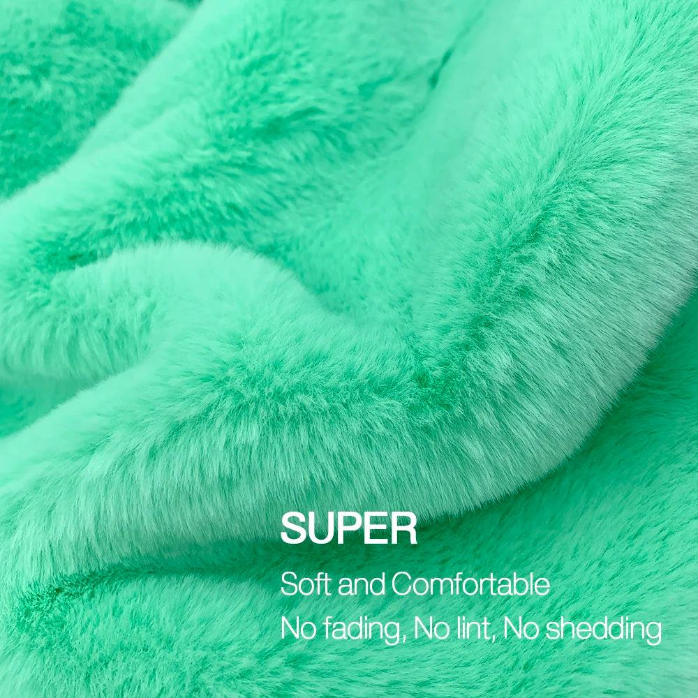 Sewbato 10mm 100% Polyester Faux Fur Fabric 50x50cm Environmentally Friendly Soft Minky Fabric Plush Toy/Clothing Plush Fabric