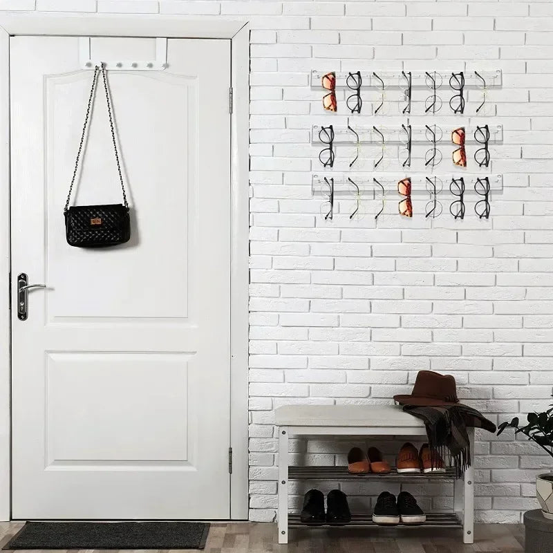 Storage Eyewear Display Hanger Rack Jewelry Shelf Acrylic Eyeglasses Holder Wall Mounted Sunglasses Organizer