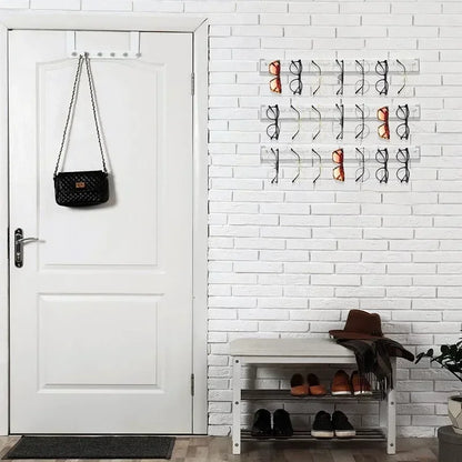 Storage Eyewear Display Hanger Rack Jewelry Shelf Acrylic Eyeglasses Holder Wall Mounted Sunglasses Organizer