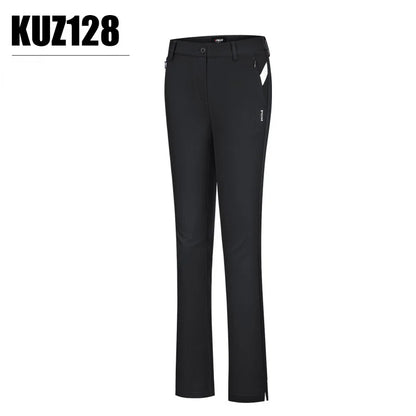 PGM Women Summer Golf Pants Ankles Cropped Fit Slim Elastic Flared Trousers Zip Pocket Waterproof Lady Golf Clothing KUZ128