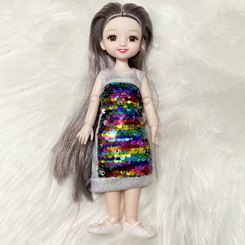 New Smile Face Doll 23cm Doll Dress Up Doll Clothes or Princess Doll Kids Girl Toy Birthday Gift Lol Doll BJD Doll