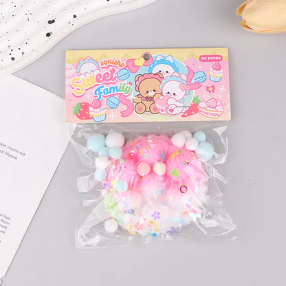 1PC Cute Squishy Toy Kawaii Plush Cake Waffles Donuts Food Slow Rebound Pinch Decompression Toy Stress Release Vent Gift