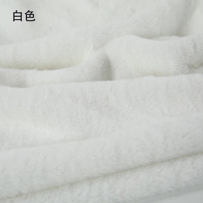 Plain Faux Fur Fabric Smooth by the Meter for Clothes Coats Dolls Sewing Thickened Imitation Rex Rabbit Plush Textile Soft Silky