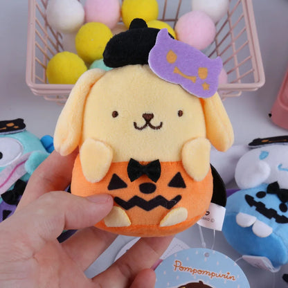 Halloween Christmas Decoration Dolls My Melody Kuromi Cinnamoroll Kt Cat Plush Toy Small Pendant Stuffed Animals Keychains Gifts