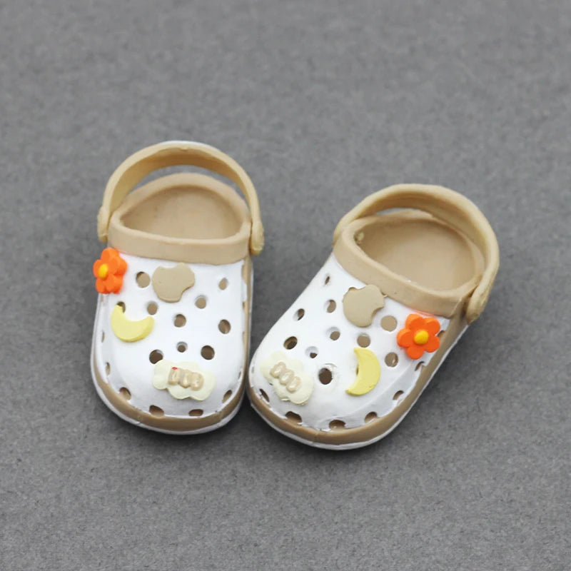 Labubu Doll Slippers Shoes (4.3*2.0cm) for Labubu Macaron  Bao-Ao Bao Ao &15cm EXO Plush Doll & 1/6 BJD Doll