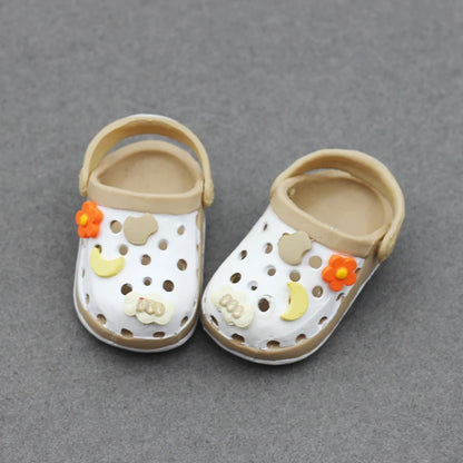 Labubu Doll Slippers Shoes (4.3*2.0cm) for Labubu Macaron  Bao-Ao Bao Ao &15cm EXO Plush Doll & 1/6 BJD Doll