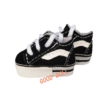 Labubu  Shoes (4*1.8cm) Doll Sneakers ,For 17cm Macaron Plush and 15cm EXO Cotton Doll and 1/6 BJD Doll Clothes Shoe Accessoires