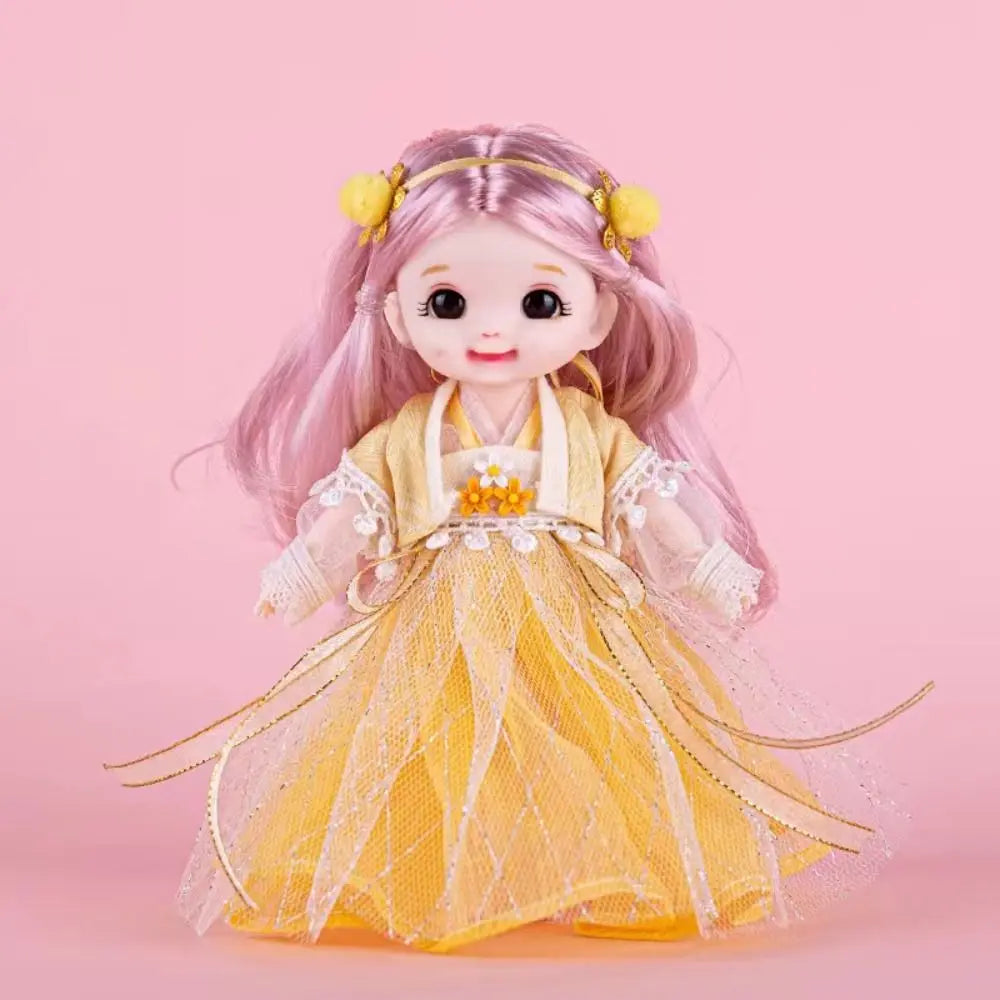 Multiple Colors Ancient Dress Bjd Doll Hanfu Princess Little Princess 17cm Ancient Girl Doll Plastic Chinese Costume