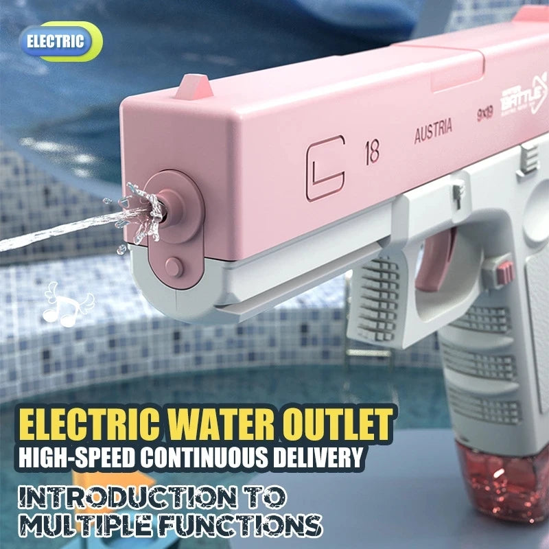 New 2024 Experience Fully Automatic Summer Water Gun Electric Glock Pistol Shooting Water Fun Toys for ChildrenBoysGirls Adults