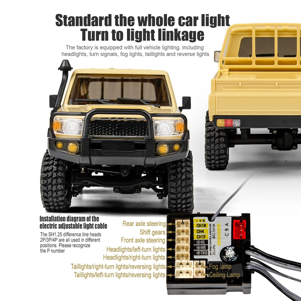 1/18 UCX1801 PRO RC Car LC79 2.4G 4WD Off-Road Pickup Brushless Simulation Truck Electric Remote Control Cars Model Toy Gift