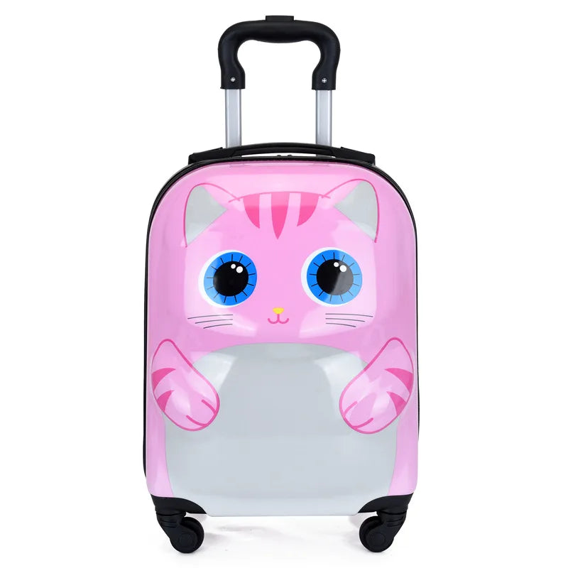 18 Inch ABS Spinner Cartoon Children's Trolley Case Wheel Suitcase Cute Animal 3D Three-Dimensional Student Travel Luggage