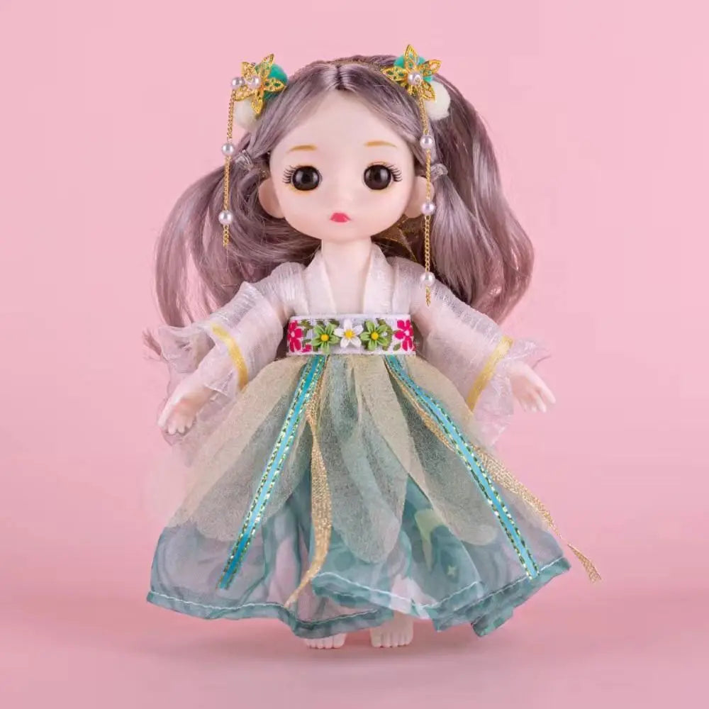 Multiple Colors Ancient Dress Bjd Doll Hanfu Princess Little Princess 17cm Ancient Girl Doll Plastic Chinese Costume