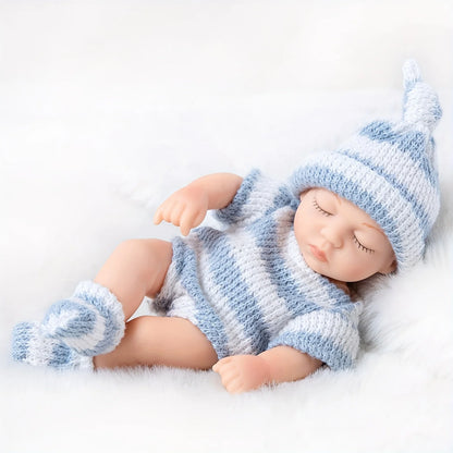 Mini 7 Inch Reborn Doll  Sleeping Baby Doll 19cm Born Dolls Baby Toys ,The Best Gift for Girls.