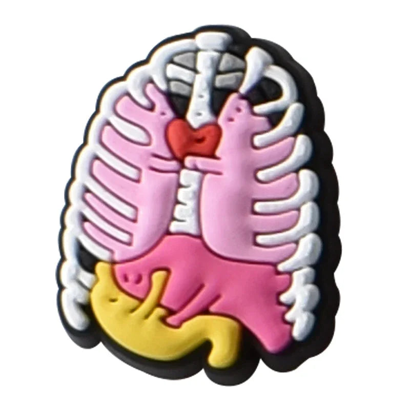 100Pcs Bulk Shoe Charms for Crocs Accessories Organ Medical Care Shoes Charm for Croc Decorations Pins Men Jeans Woman Clogs