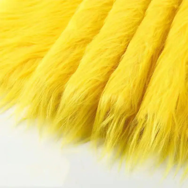 5x180cm Long Faux Fur Plush Silk Fabric Handmade DIY Doll Garment Toy Beard Hair Immitation Fox Fur Plush Ribbon Fabric